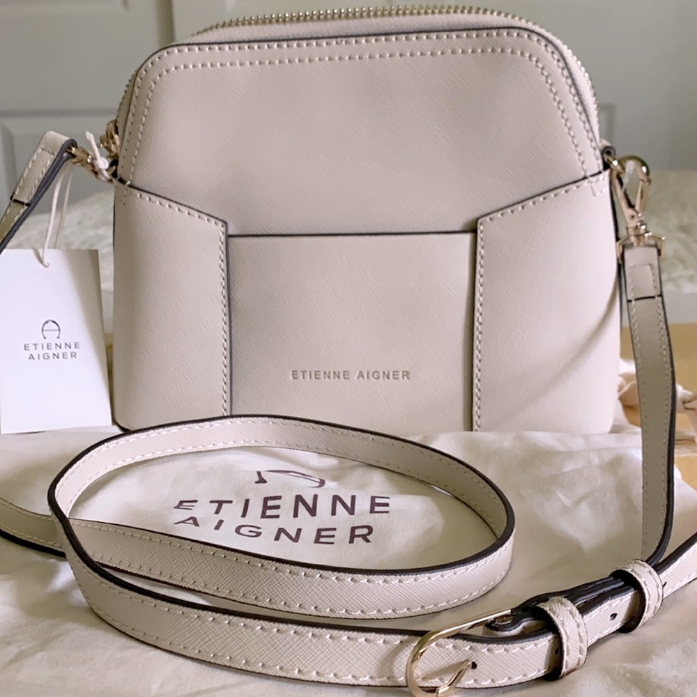 Zip Top Crossbody Saffiano leather Etienne Aigner